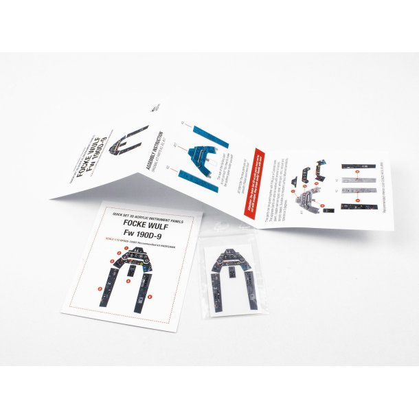 Focke Wulf Fw 190D-9 Dora instrumentpanel til Tamiya