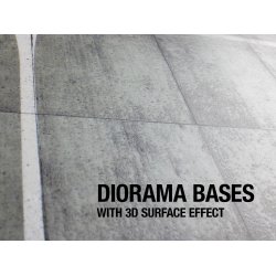 Concrete Base Rectangular Type 3 300 x 230 mm 3D Diorama base