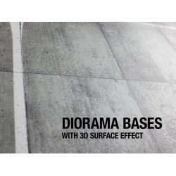 Concrete Base Rectangular Type 4 380 x 320 mm 3D Diorama base