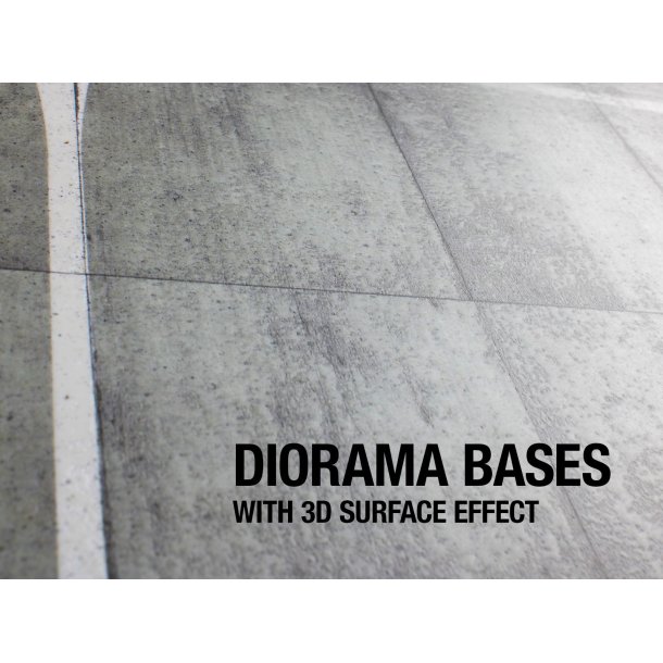 Concrete Base Square Type 3 300 x 230 mm 3D Diorama base