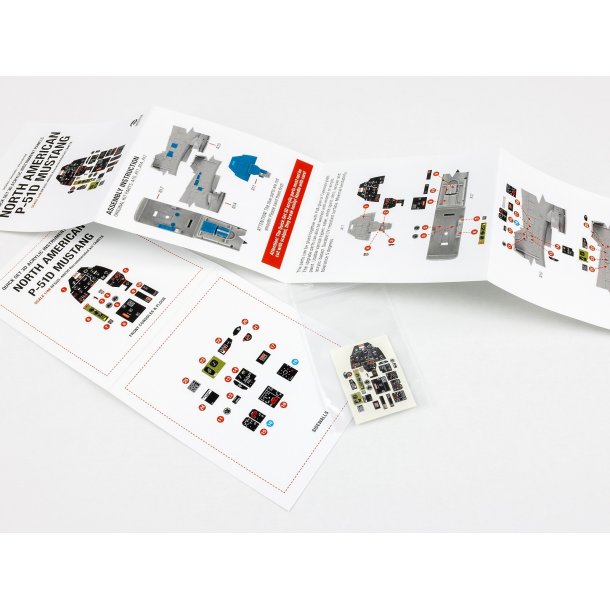 North American P-51D Mustang instrumentpanel til Tamiya