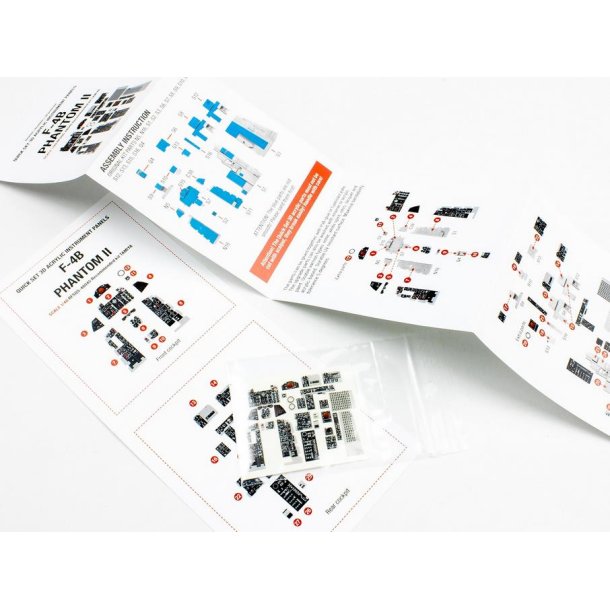 McDonnell Douglas F-4B Phantom II instrumentpanel til Tamiya