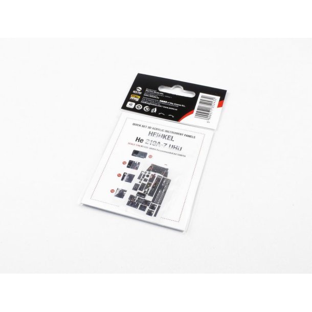 He 219A-7 UHU instrumentpanel til Tamiya