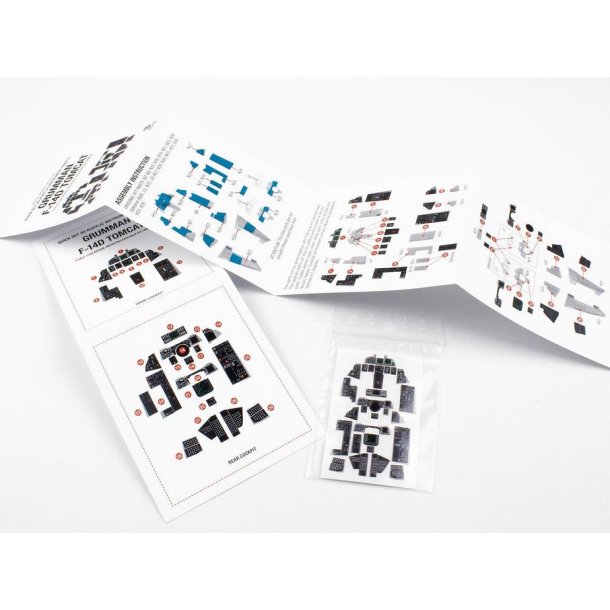 Grumman F-14D Tomcat instrumentpanel til Tamiya