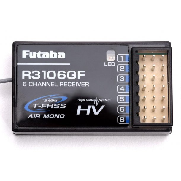 Futaba R3106GF 2,4GHz T-FHSS 6-kanals modtager