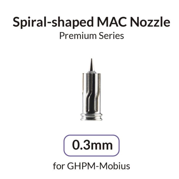 Gaahleri Airbrush Spiral-shaped MAC Nozzle 0.3 mm for Premium Mobius