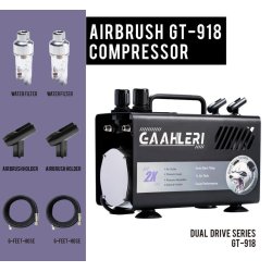 Gaahleri Airbrush Compressor Dual-Drive GT-918