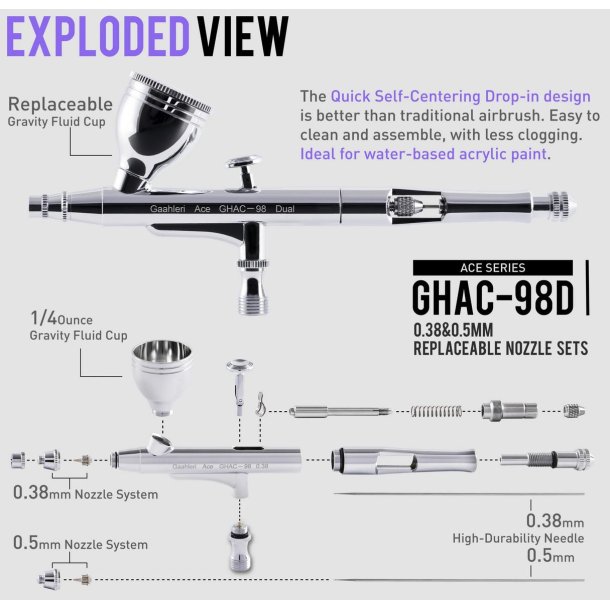 Gaahleri GHAC-98D Ace Series Airbrush