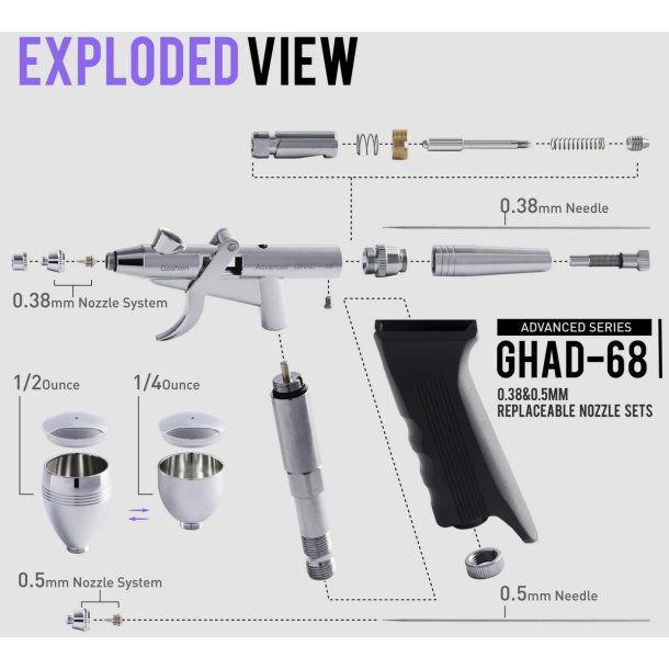 Gaahleri GHAD-68 Advanced Series Airbrush