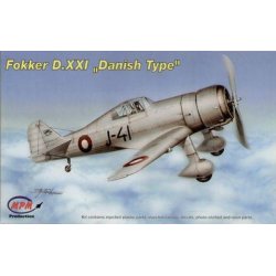 Fokker D.XXI - dansk udgave. Skala 1/72