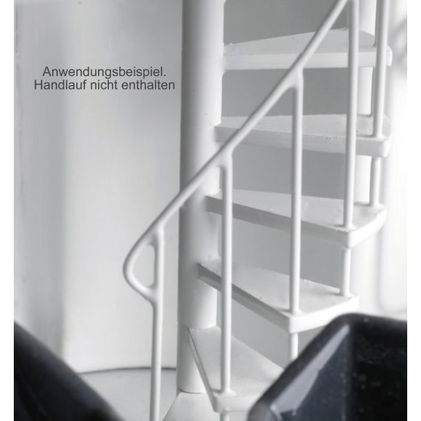 Vindeltrappe, skala 1/18 - 1/20. Hvid