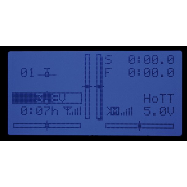 Graupner mc-28 - radiosender med 4D-joystick og 16 kanaler