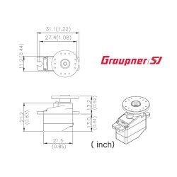 Graupner Servo DES 261 BB 11 mm