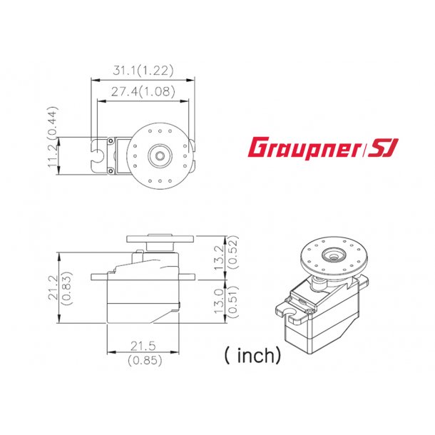 Graupner Servo DES 261 BB 11 mm