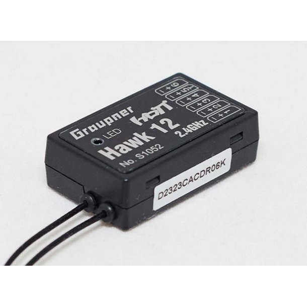 Graupner Hawk 12 HoTT 6-kanals modtager med 3-akse gyro og vario