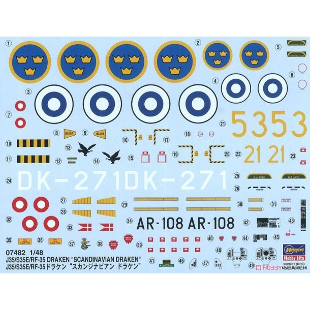 Draken RF-35 med danske decals