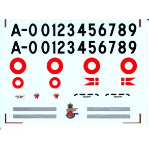 Danske decals for SAAB J-35 Draken