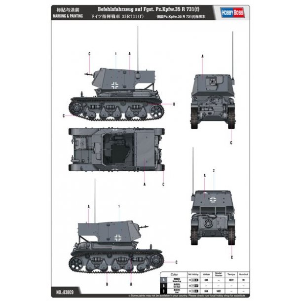 Befehlsfahrzeug auf Fgst. Pz.Kpfw.35 R 731(f)