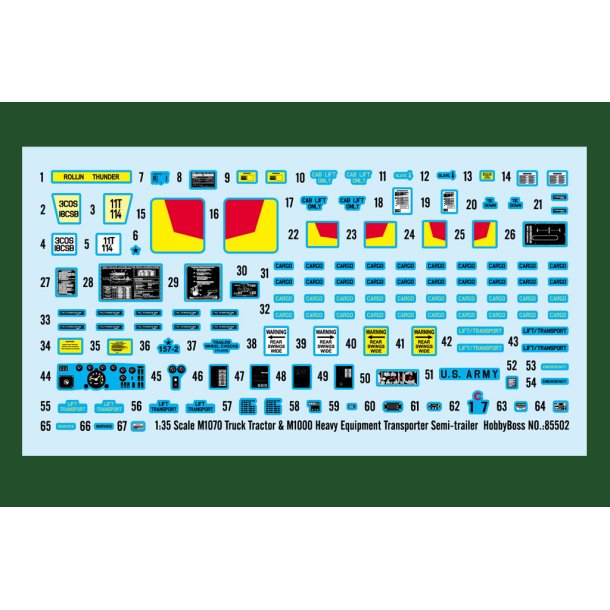 Truck Tractor &amp; M1000 Heavy Equipment Transporter Semi-trailer 