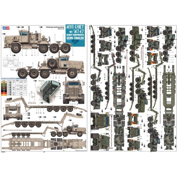 M911 C-HET w/m747 Heavy Equipment Semi-Trailer