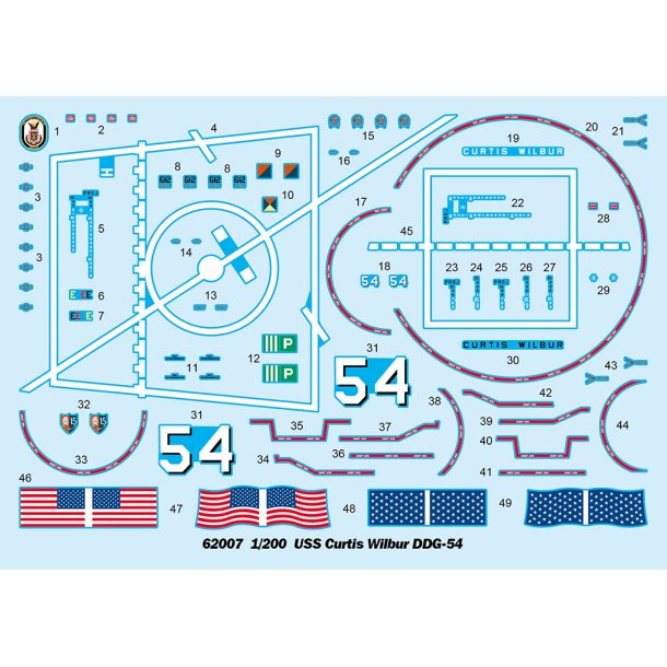 USS Curtis Wilbur DDG-54, skala 1/200