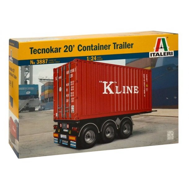 Teknokar 20 fods containertrailer