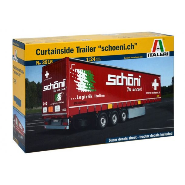 3-akslet gardintrailer