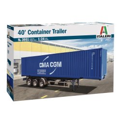 Trailer med 40 fods container