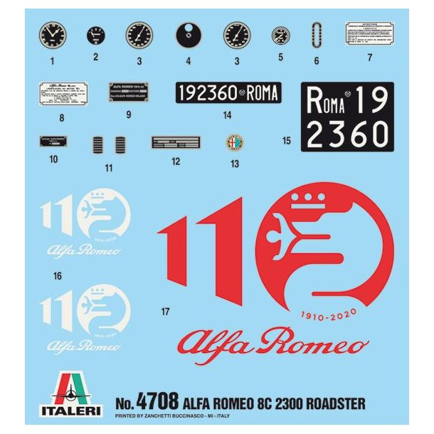 Alfa Romeo 8C 2300 Roadster, skala 1/12