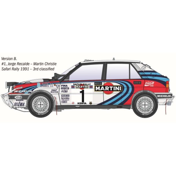Lancia Delta Integrale Safari 16v Safari Rally 1991, skala 1/12