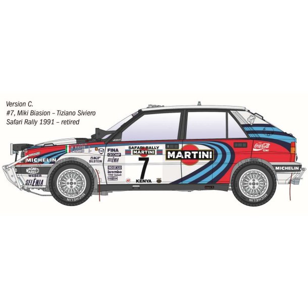 Lancia Delta Integrale Safari 16v Safari Rally 1991, skala 1/12
