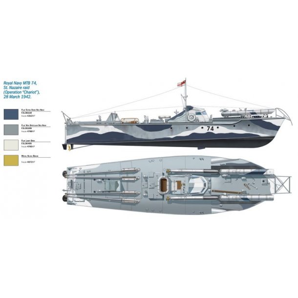 Vosper MTB 74 med bestning