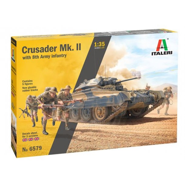Crusader Mk. II with 8th Army Infantry