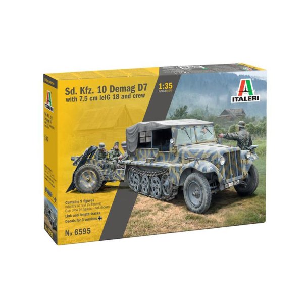 Sd. Kfz. 10 Demag D7 with 7,5 cm leIG 18 and crew