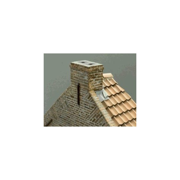 Tagsten, teglstens-gammelrd, dobbel. 560 stk.