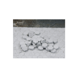 Seks-kantede fliser, lys gr�, 270 stk. Skala 1/32-1/35