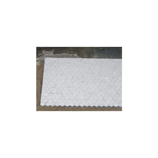 Seks-kantede fliser, lys gr�, 270 stk. Skala 1/32-1/35