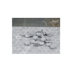 Seks-kantede fliser, m�rk gr�, 270 stk. Skala 1/32-1/35