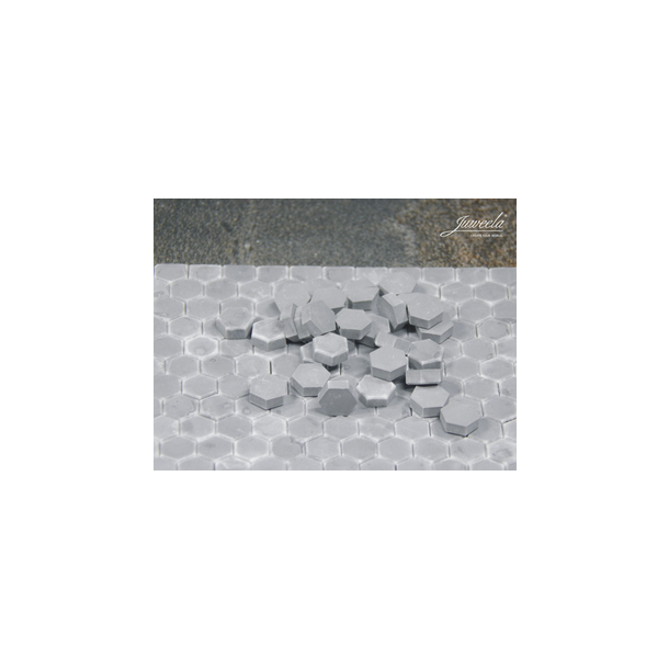 Seks-kantede fliser, m�rk gr�, 270 stk. Skala 1/32-1/35