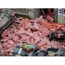 Diverse sten, tegl m.m. R�de farver. 180 gram