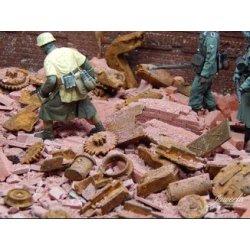 Metalskrot, tandhjul. Rustne farver