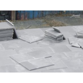 Fliser 25 x 50, m�rkegr�. 140 stk.