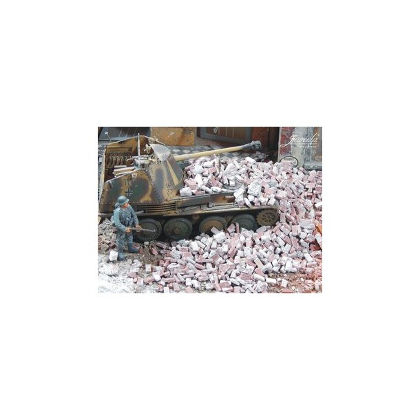 Diverse mursten, blandede farver med og uden mrtel. Ca. 150 gram