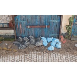 Affaldsskke, sorte og bl. Pakke med 20 stk.