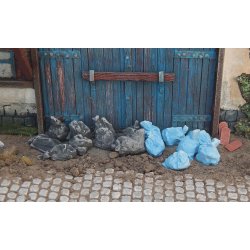 Affaldsskke, sorte og bl. Pakke med 20 stk.