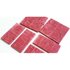 Mursten p� plade. Pakke med 8 plader