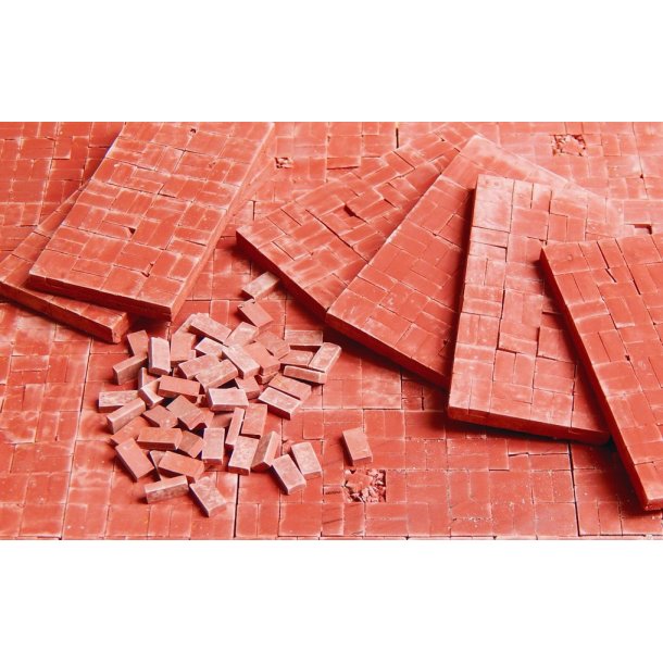 Mursten p� plade. Pakke med 8 plader