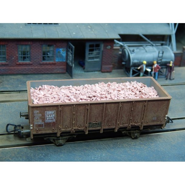 Mursten, lys rd. 3000 stk. Skala 1/87