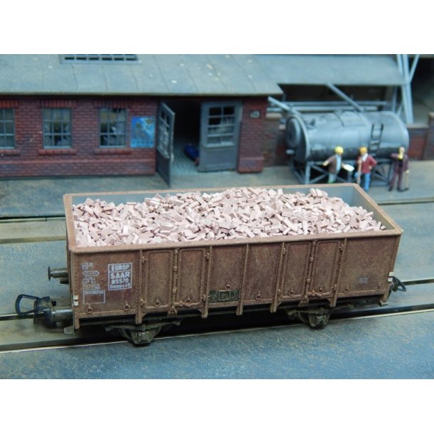 Mursten, mellemrd. 3000 stk. Skala 1/87