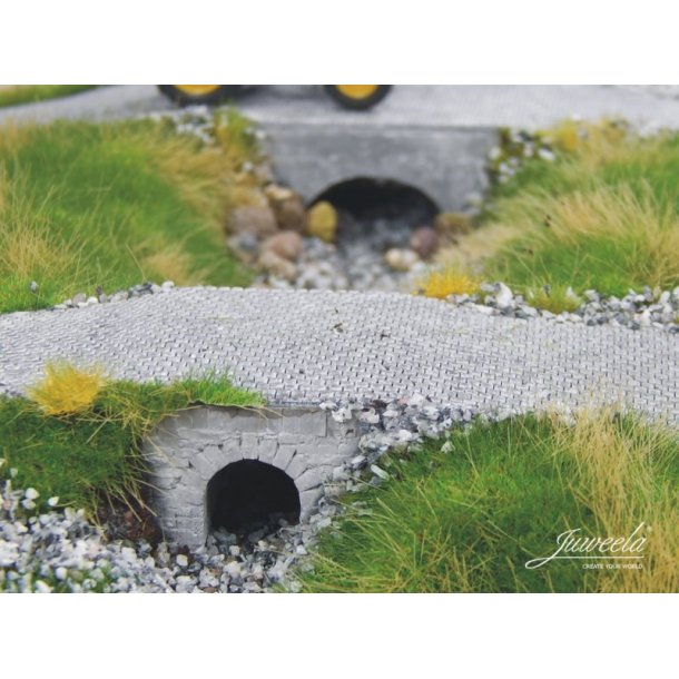 Bro af hvide sten. 4 stk. Skala 1/87